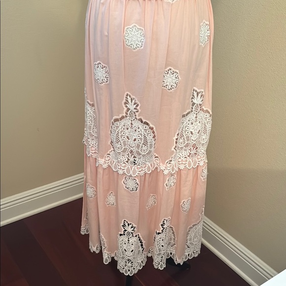 Miguelina Pink Lace Maxi Dress - Picture 10 of 15